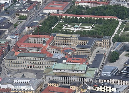 Aerial image of Munich Residenz