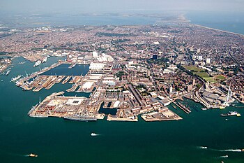 Aerial photograph of Portsmouth Dockyard taken during a Photex, taken from 2,000 feet. MOD 45144952.jpg