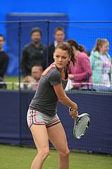 Agnieszka Radwanska reached her first Australian Open semifinal. Agnieszka Radwanska (14438612724).jpg