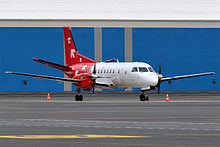 An Airest Saab 340 in 2015 Airest, ES-LSE, Saab 340AF (19990986710).jpg