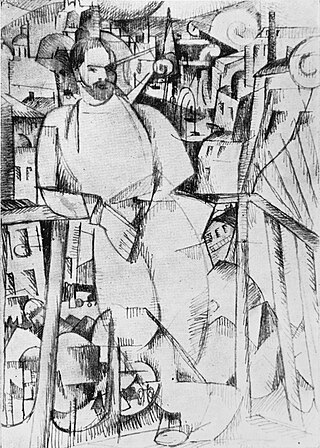 <i>Man on a Balcony</i> Painting by Albert Gleizes