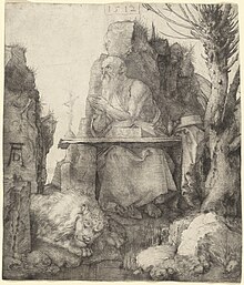 Albrecht Dürer, Saint Jerome by the Pollard Willow, 1512, NGA 6633.jpg