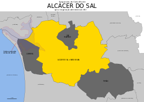 Localização no município de Alcácer do Sal