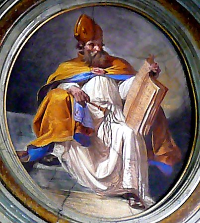 "Santo Ambrósio", uma das pinturas no interior.