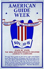 Poster advertising state by state WPA Writers Projects that "describe America to America.