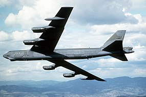 An air-to-air left underside view of the 92nd Bombardment Wing's new camouflaged B-52G Stratofortress aircraft DF-ST-85-12450.jpg