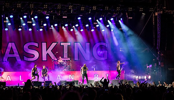 Asking Alexandria performing at Rock am Ring in 2018