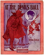 Sheet music for "At the Devil's Ball", by Irving Berlin, United States, 1915.