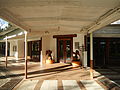 Angels guarding the chapel's central doors