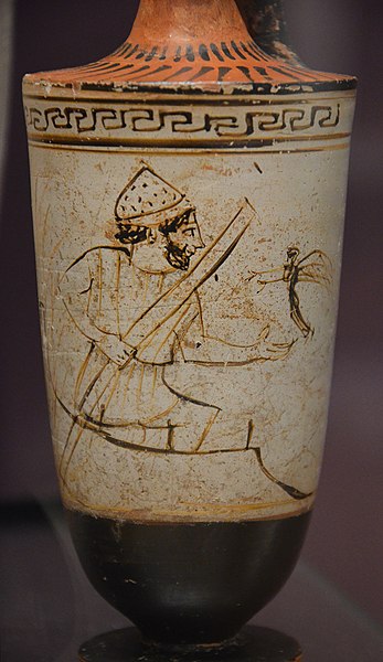 File:Attic Red Figure (White Ground) Lekythos with Charon, attributed to the Tymbos painter, ca 500 - 450 BC, Ashmolean Museum, Oxford, UK (22681344331).jpg