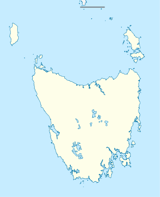Mapa de localización de Tasmania