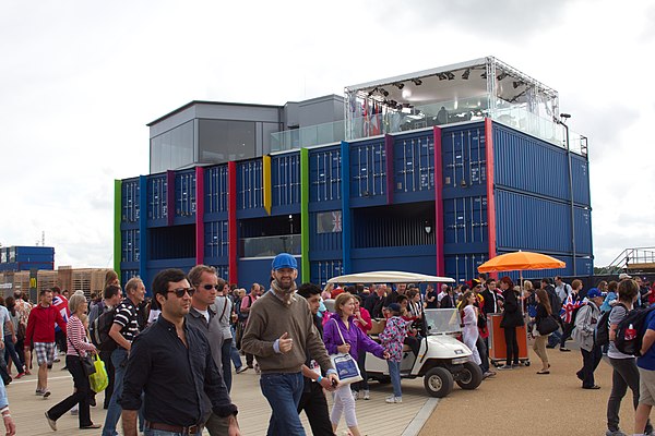 The BBC One and BBC Three 2012 Summer Olympics studios at the Olympic Park