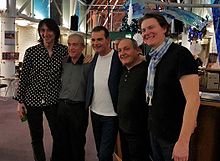 Griffiths (second from left) with Bob Jackson's Badfinger in 2016 Badfinger 2016.jpg