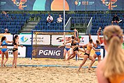 Deutsch: Beachhandball Europameisterschaften 2019 (Beach handball Euro); Tag 6: 7. Juli 2019 – Spiel um Platz Drei, Frauen, Kroatien-Niederlande 0:2 (14:23, 20:22) English: Beach handball Euro; Day 6: 7 July 2019 – Women's Bronze Medal Match – Croatia-Netherlands 0:2 (14:23, 20:22)