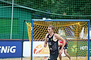 Deutsch: Beachhandball Europameisterschaften 2019 (Beach handball Euro); Tag 2: 3. Juli 2019 – Männer, Vorrunde Gruppe B, Slowenien-Russland 0:2 (16:24, 14:24) English: Beach handball Euro; Day 2: 3 July 2019 – Men Preliminary Round Group B – Slovenia-Russia 0:2 (16:24, 14:24)