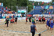 Deutsch: Beachhandball Europameisterschaften 2019 (Beach handball Euro); Tag 5: 6. Juli 2019 – Männer, Halbfinale, Dänemark-Ungarn 2:0 (19:16, 22:18) English: Beach handball Euro; Day 5: 6 July 2019 – Semifinal Men – Denmark-Ukraie 2:0 (19:16, 22:18)