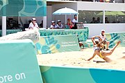 Deutsch: Beachvolleyball bei den Olympischen Jugendspielen 2018; Tag 9, 15. Oktober 2018; Mädchen, Viertelfinale: Puerto Rico-Russland 0–2 (12–21/10–21) English: Beach volleyball at the 2018 Summer Youth Olympics at 15 October 2018 – Girls Quarterfinals: Puerto Rico-Russia 0–2 (12–21/10–21)