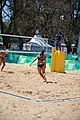 Deutsch: Beachvolleyball bei den Olympischen Jugendspielen 2018; Tag 8, 14. Oktober 2018; Mädchen, Achtelfinale – USA-Peru 2:0 (21–19/21–12) English: Beach volleyball at the 2018 Summer Youth Olympics at 14 October 2018 – Girls Round of 16 – USA-Peru 2:0 (21–19/21–12)