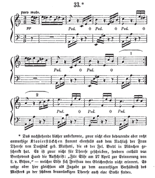 <span class="mw-page-title-main">Für Elise</span> Composition for piano by Ludwig van Beethoven