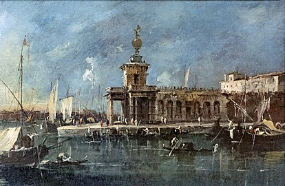   Vue de la Punta di Dogana à Venise Francesco Guardi