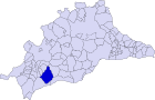 Расположение муниципалитета Бенаавис на карте провинции