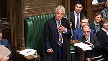 John Bercow announcing his resignation as speaker of the House of Commons on 9 September 2019 Bercow Announces Retirement (B).jpg