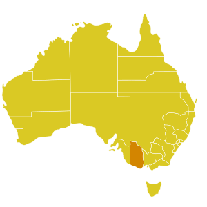 Kort af Ballarat prófastsdæmi