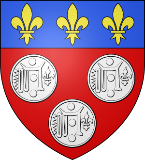 The arms of the town of Chartres in France, the town associated with the titles Count and Duke of Chartres