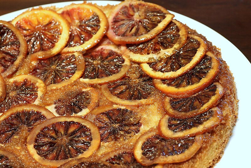 File:Blood orange upside-down cake, March 2010.jpg