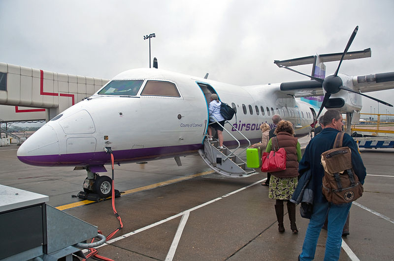 File:Boarding an Air Southwest Dash 8 at Gatwick for Newquay, 29 Sept. 2010 - Flickr - PhillipC.jpg