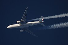 Boeing 777F Air France Cargo F-GUOB over Khimki 24-Oct-2010