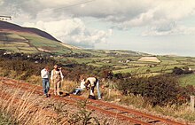 ITV Border film crew at Snaefell Railway on the Isle of Man (August 1984) Border IOM2.jpg