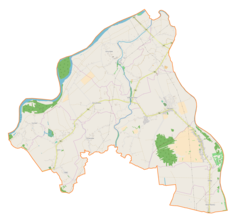 Mapa konturowa gminy Borowa, blisko centrum po lewej na dole znajduje się punkt z opisem „Łysakówek”