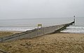 Timber groyne in Bournemouth, England