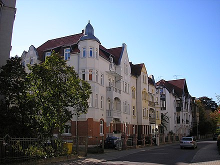 Architecture from the Gründerzeit in Brühlervorstadt district