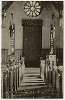 Bryn Mawr Presbyterian Church Chapel pre-1923 Bryn Mawr PA Mem Chapel PHS089.jpg