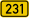 Bundesstraße 231 number.svg