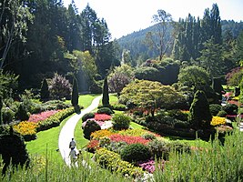 Sunken garden at Butchart Gardens, Vancouver Island, British Columbia, Canada