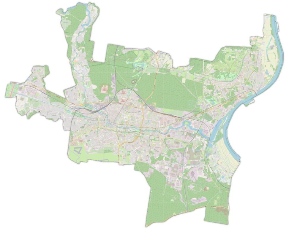 Mapa konturowa Bydgoszczy