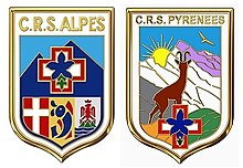 Insignes des CRS Alpes et Pyrénées.