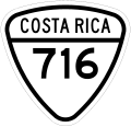 Road shield of Costa Rica National Tertiary Route 716