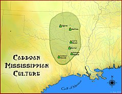 Image 41Map of the Caddoan Mississippian culture and some important sites (from History of Louisiana)