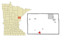Location of the city of Moose Lake within Carlton County, Minnesota