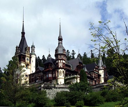 Peleş castle is the town's main landmark.