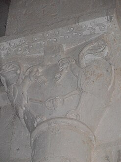 Capital with birds' heads