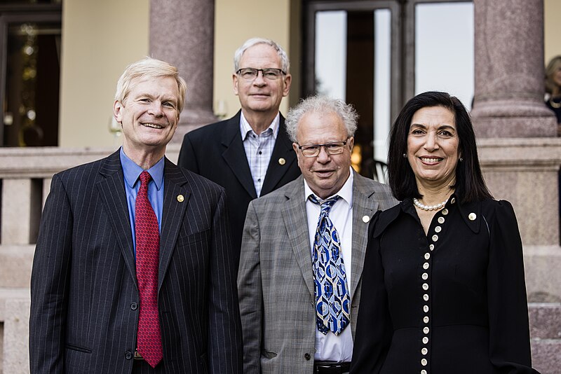 File:Christopher Walsh, Harry Orr, Jean-Louis Mandel and Huda Zoghbi (2022) (52337274373).jpg