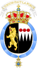 Coat of Arms of Queen Paola of Belgium (Order of the Seraphim).svg