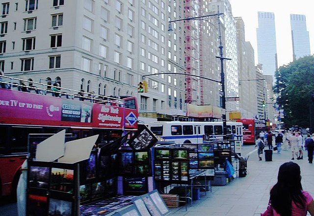 Looking west along Central Park South