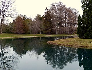 Crapo Park urban park in Burlington, Iowa, USA