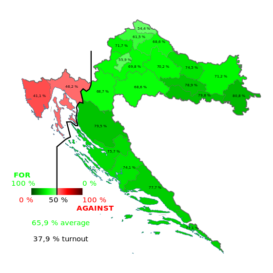 Results by county Croatian constitutional referendum 2013-en.svg